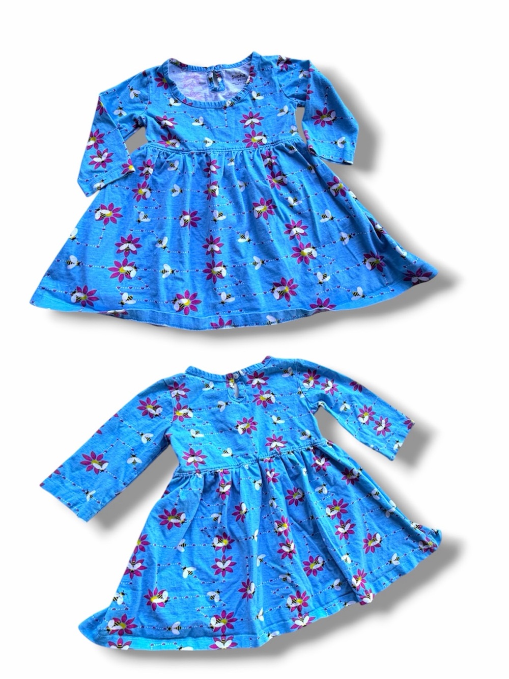 Toddler Cotton Dress Svaha Bee Flower Print Size 4T